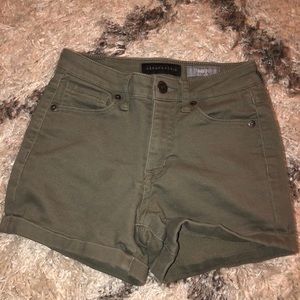 green shorts